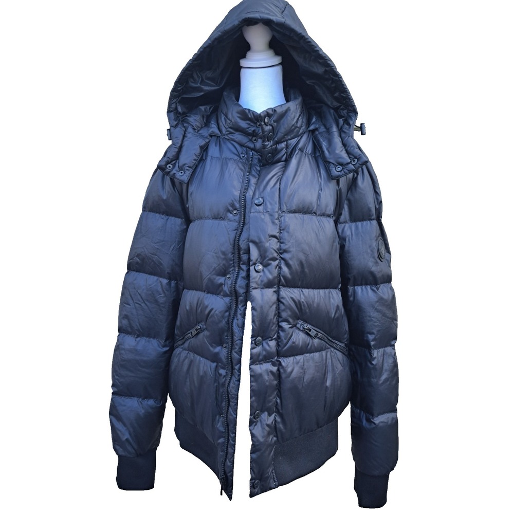 Body Glove Men's Down Puffer Jacket Black Water Resistant Insulated Hooded Large
